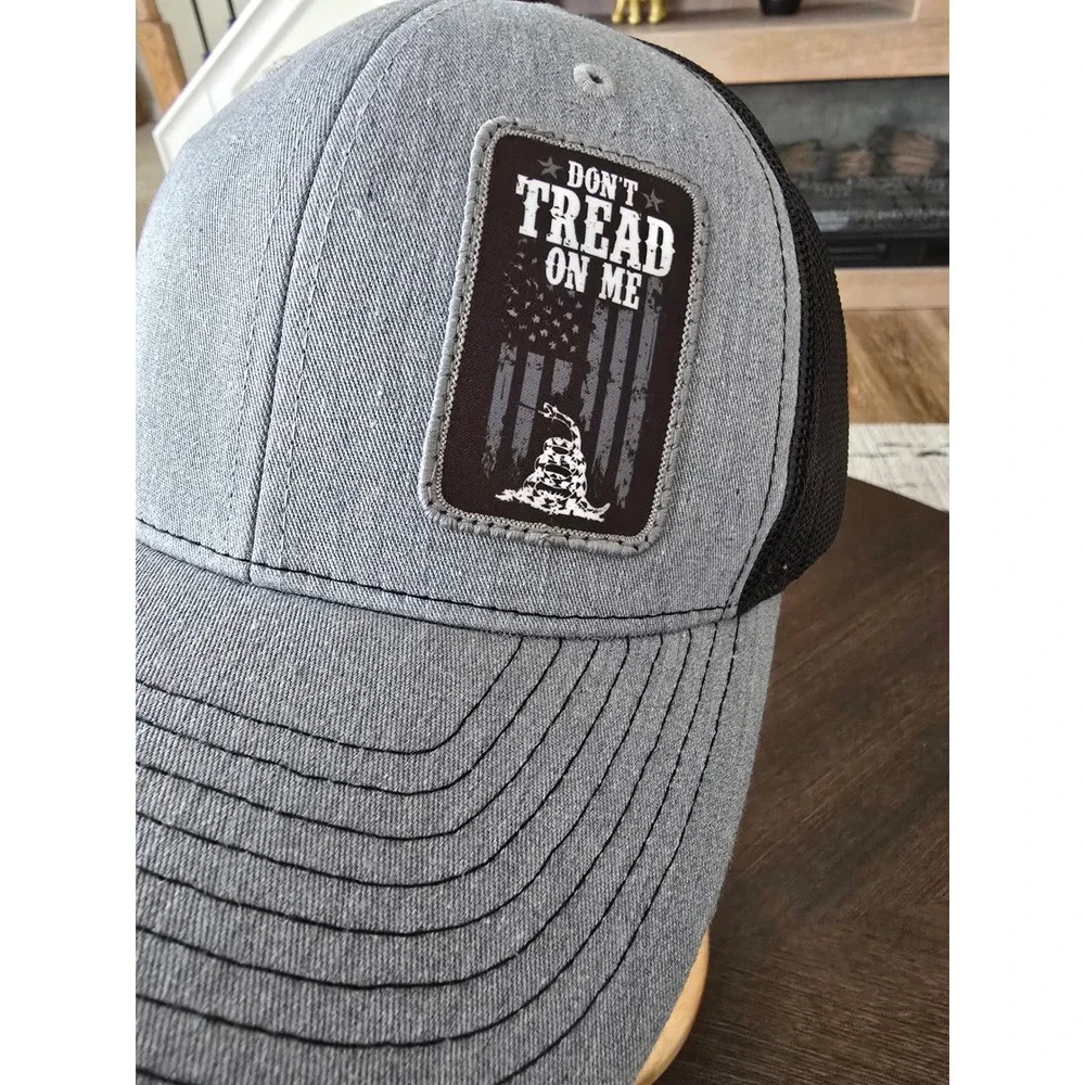 Richardson USCCA Dont Tread On Me Gadsden Flag Trucker Grey Black Snapback Cap